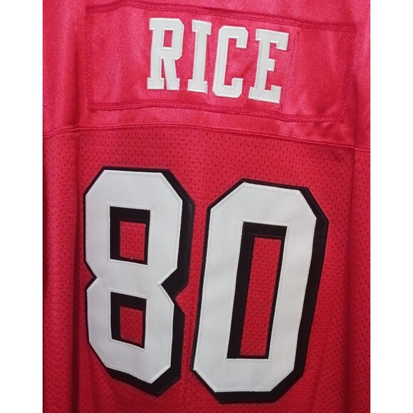 Jerry Rice (Mitchell/Ness)-(49ners)-(1994)-(Jersey)-(Red)-(Used)-(Sixe-XL)-$85 - Picture 5 of 9